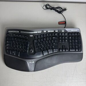 USED Microsoft Natural Ergonomic Keyboard 4000 v1.0 KU-0462 USB Wired (SEE DESC)